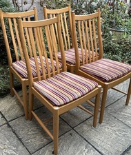 SUPERB MODERN SET OF 4 ERCOL PENN DINING CHAIRS VERY CLEAN CONDITION,