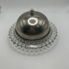 Vintage chrome butter dish