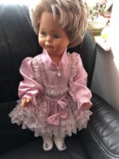 Large Chunky 25 Inches Vintage  Baby doll - Fully Dressed & In Good Condition