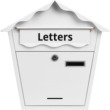 Large Mail Box Two Keys Steel Lockable Outdoor Wall Mounted Letter Box - Dented