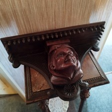 Antique Breton Carved Wood Shelf