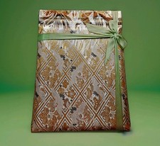 Vintage Chinese Silk Embroidered Album – Gilded Canvas Pages – Luxury Keepsake