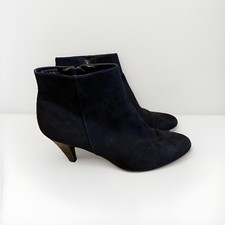 Womens Fabulous Footwear Black High Heel Ankle Boots UK 6.5 Croc Textured Heel