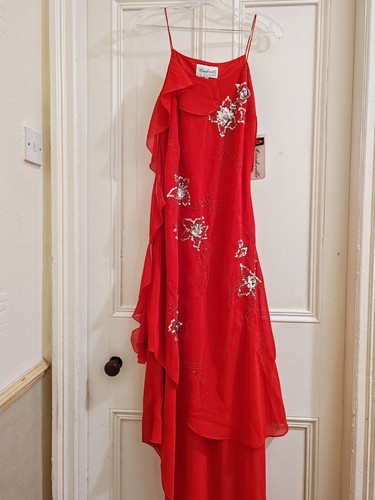 Wedding party prom red long - red,