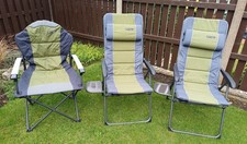 Quest Elite Ragley Pro Lightweight Folding Reclining Camping Chair set green.
