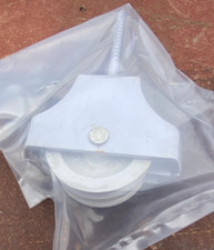 Double Line Pulley Wheel White (Screw In] Ideal for Indoor Washing Airer Drying.