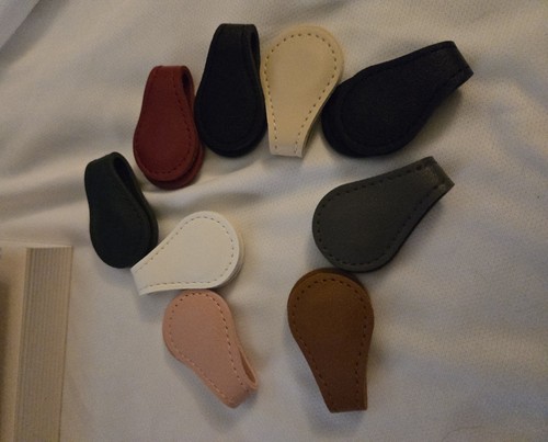 Magnetic leather bookmark page - bookmark,