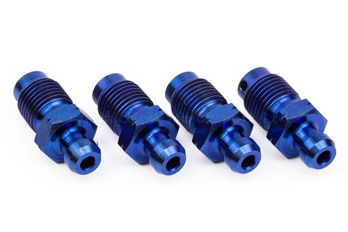 Blue titanium bleed nipple - blue,