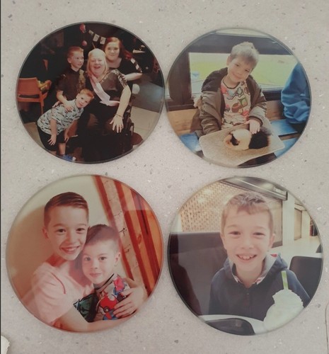 Glass photo coaster - coaster,,
