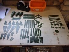 Meccano 60+ Modern Dark Green Parts Flexis & Rigids From Spitfire Set