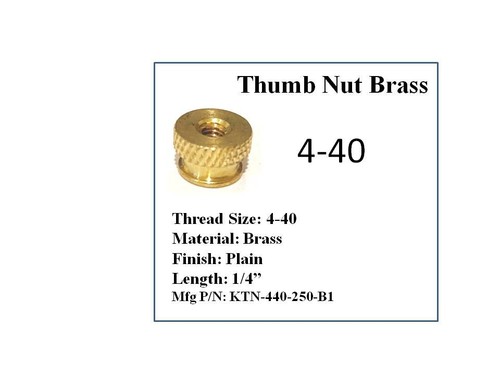 Brass knurled thumb nut - thumb,