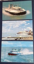 Hovercraft ship postcards x 3 vintage ephemera