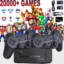 20000+Retro Video Game Console 4K HD TV Game Stick Ink.2 Wireless Controller UK