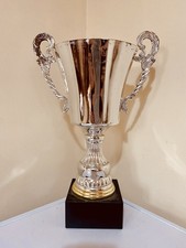 🏆 Big Silver 14” Trophy Unengraved Vintage Used Cup Award Ideal Display Prop