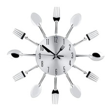 Jadeshay Wall Clock,Cutlery Kitchen Clock Knife Utensil Spoon Fork Wall Clock DI