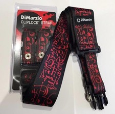 NEW Dimarzio BLACK ART Steve Vai Cliplock Strap Ibanez Jem Swirl 7V BK Universe