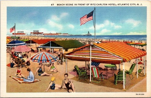 Postcard beach scene front - postcard,