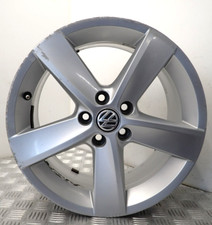 VOLKSWAGEN POLO 16'' SILVER ALLOY WHEEL RIM 6R0601025AF (Y-396)