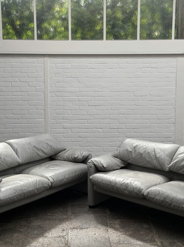 Cassina maralunga grey leather - grey,
