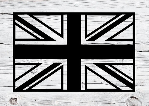 Union jack metal - wall, –