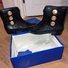 Vivienne Westwood Melisa Black/gold Stud Ankle Boots 2.5cm Hell Size Uk 6