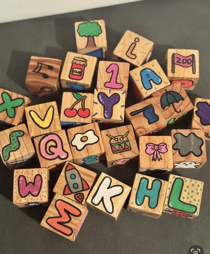 Kids wooden alphabet learning - wooden,