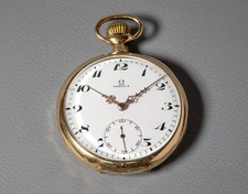 Vintage 18ct Gold Omega Pocket Watch -  São Paulo Railway - c.1938