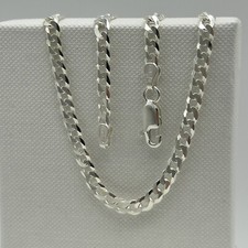 Solid 925 Sterling Silver 4.5mm Curb Mens Chains 18" 20" 22" 24" Heavy Necklace