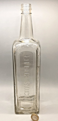 Large vintage flag sauce - large, clear