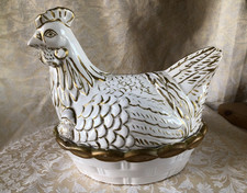 Large Vintage Porcelain Hen on