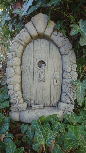 Stone garden fairy door - stone,