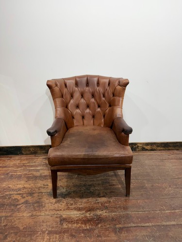 Vintage style brown leather - style,