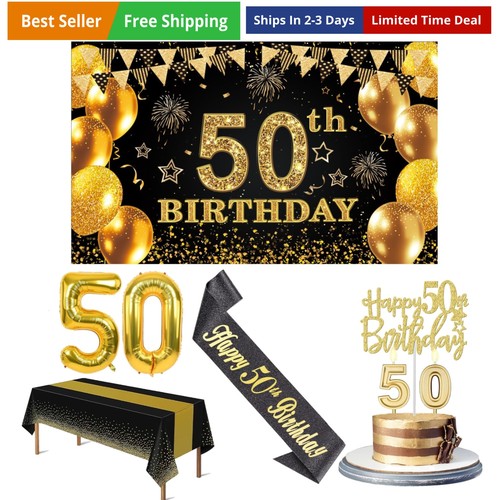 50th birthday decorations - 50th,