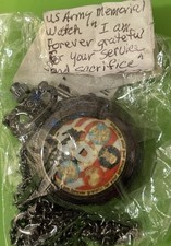 Novelty Pocket Watch US Army Memorial Watch ‘I am Forever Grateful for Your….’