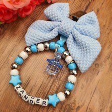 Personalised pram charm in blue baby boys