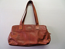 Vintage Jobis Tan Colour Leather Shoulder Bag With Double Handles. Medium Size