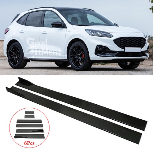 Glossy black side - side, skirts