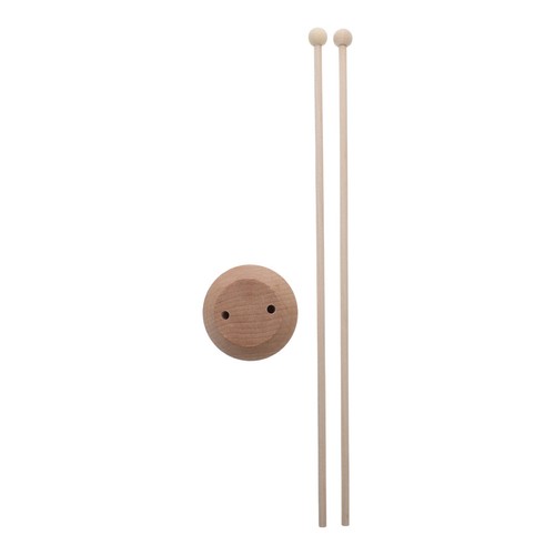 Round wooden flagpole - round, base