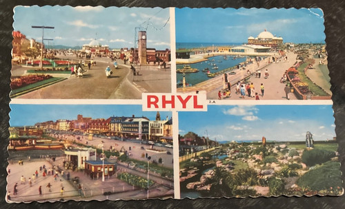 Used multiview postcard rhyl - multiview,
