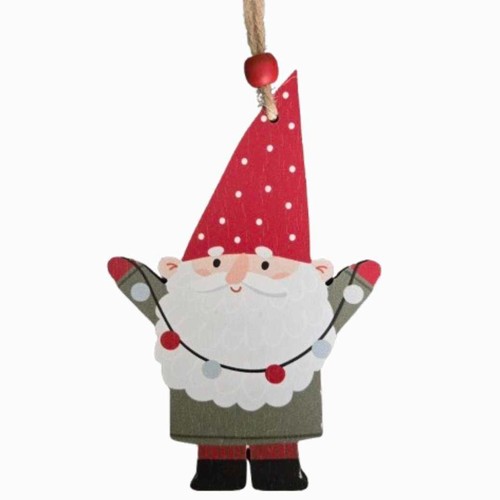 Gnome hanging painted wooden - gnome,