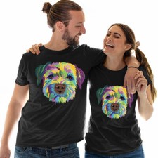 Border Terrier Dog T Shirt Funny Pet Classic Dog Lovers Unisex Women Tee Top #E