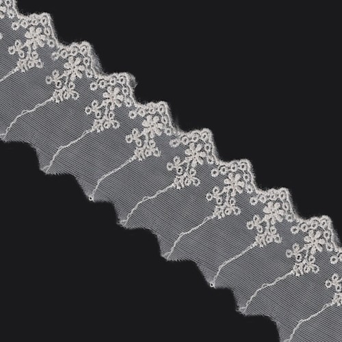 Black soft lace - black, clipped