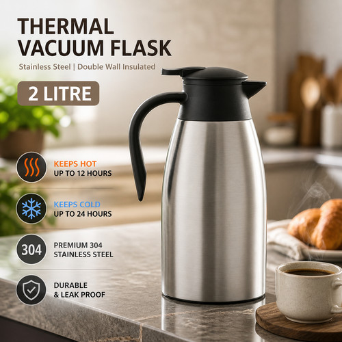 Stainless steel vacuum - steel, 2l