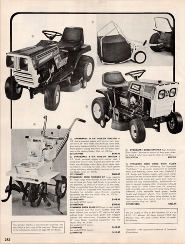 Dynamark vintage riding mower - dynamark,