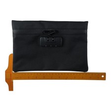 Black Security Bag for Cash Portable Document Bag Money Bag With Lock Travel