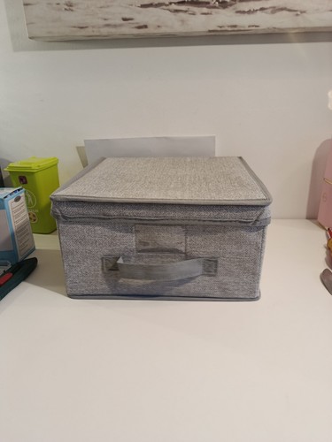 Grey fabric foldable - foldable, storage