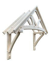 Wooden front door porch canopy