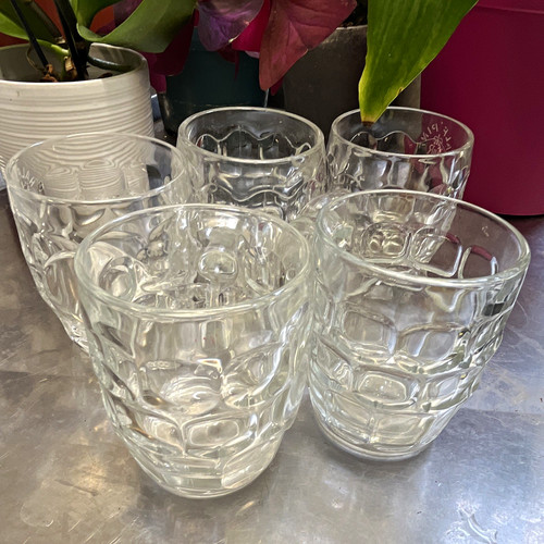 Clear glass beer mugs - glass,