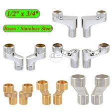 Male Tap Reducer BSP 1/2" to 3/4" Bath Shower Pipe Reduction Dog Legs Eccentric