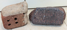 2 Industrial Bricks Beachcombing Beach Patina Photo Props 4.84KG Sea Worn Rustic